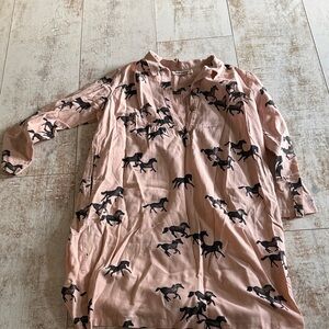 Pink Horse Dress By Bobo Choses Size 6-7